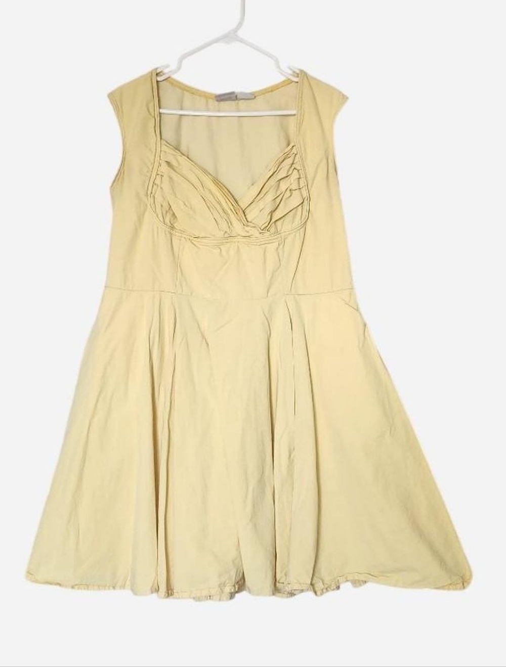 Retro Cotton Yellow Dress